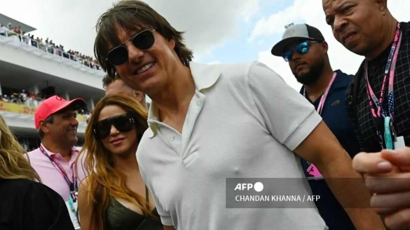 Shakira y Tom Cruise juntos en el Gran Premio de Miami de Fórmula 1