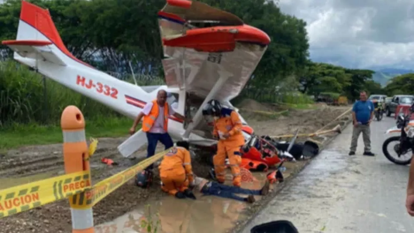 accidente avioneta via panamericana