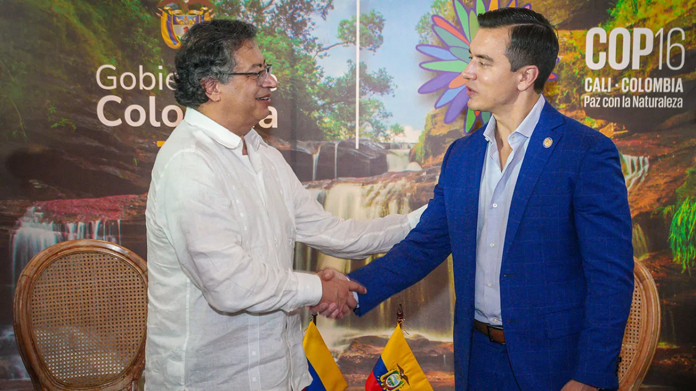 Gustavo Petro y Daniel Noboa