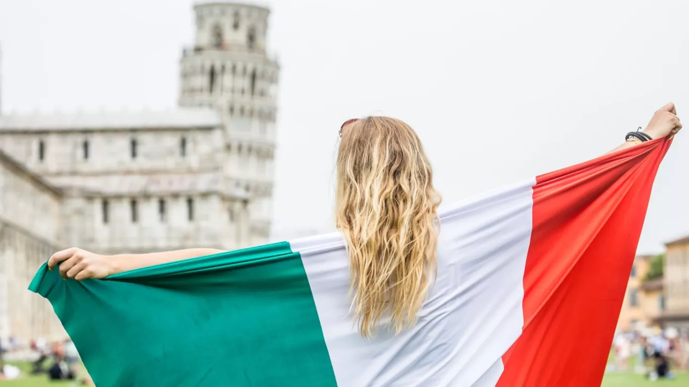 bandera italiana en italia