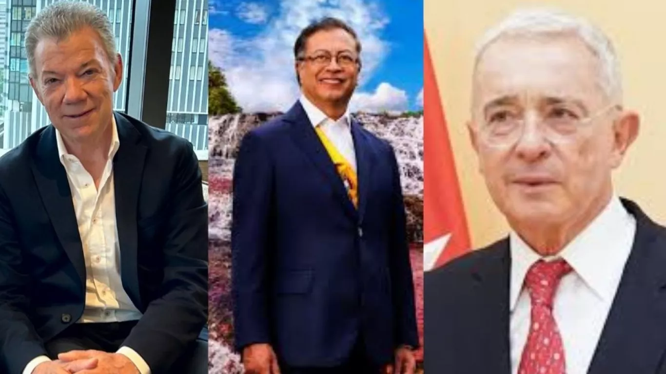 Alvaro Uribe, Juan Manuel Santos y Gustavo Petro