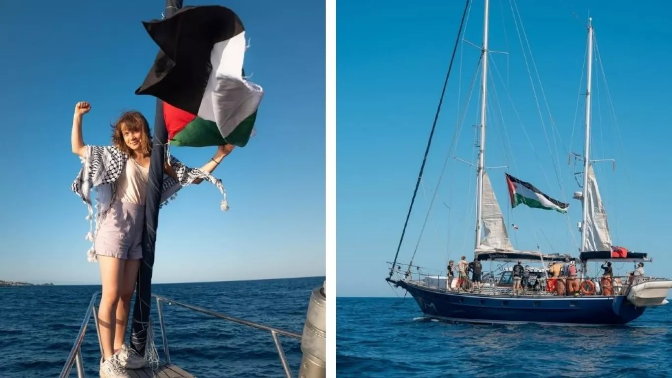 greta thunberg en barco humanitario
