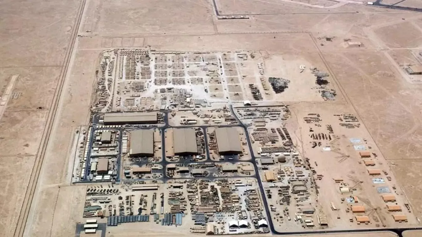 Imagen aérea de Al Udeid, base aérea de EEUU en Qatar