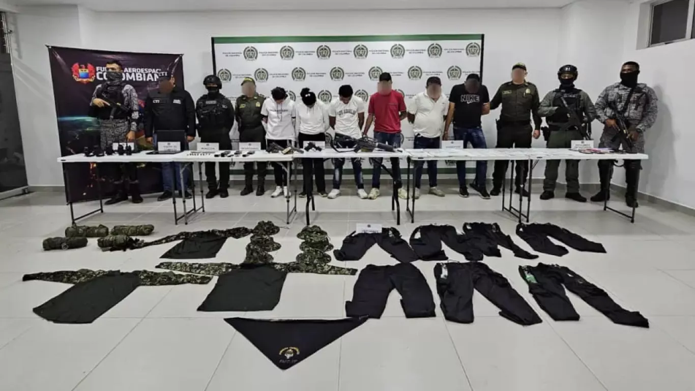 presuntos integrantes del frente 56 de las disidencias de las Farc en Villavicencio