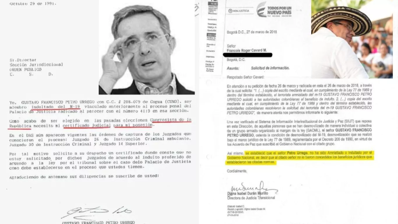 Documentos Uribe y Petro