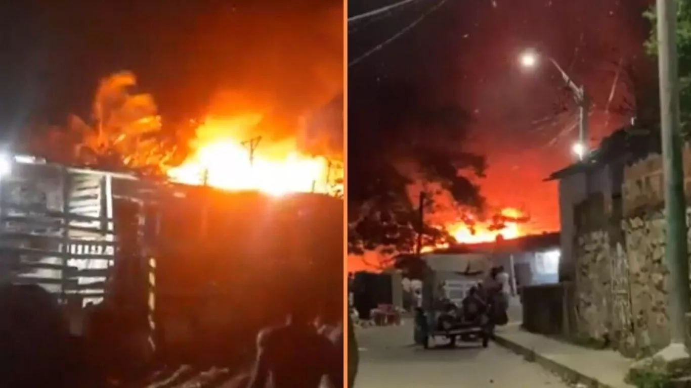 Incendio en Barranquilla. 