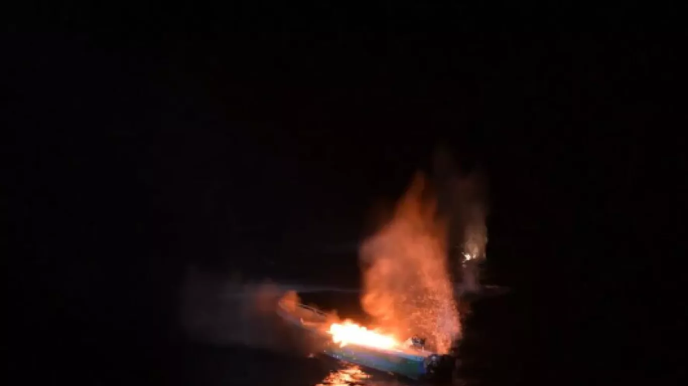 Lancha con droga en el Pacífico