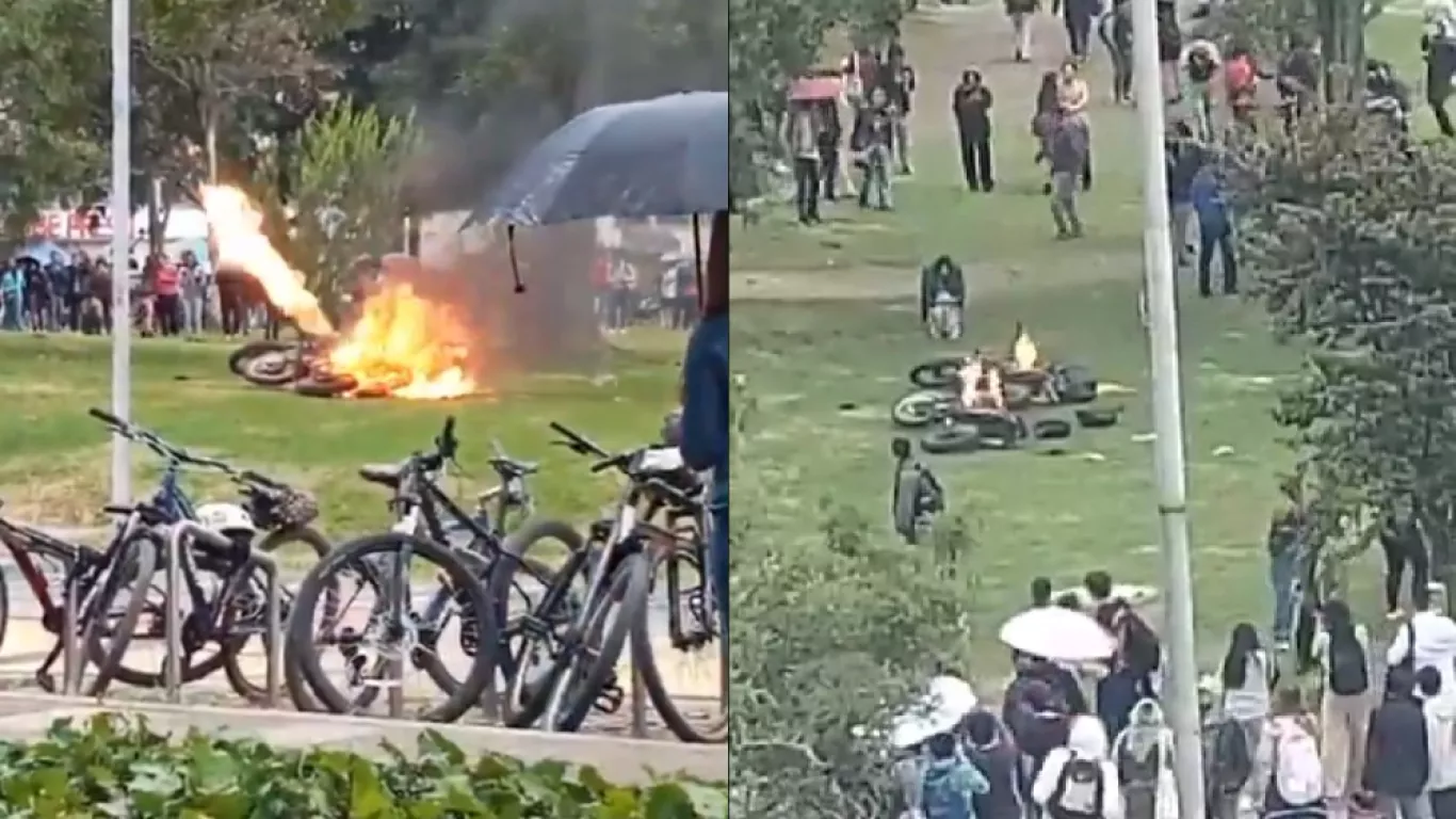 Motos quemadas