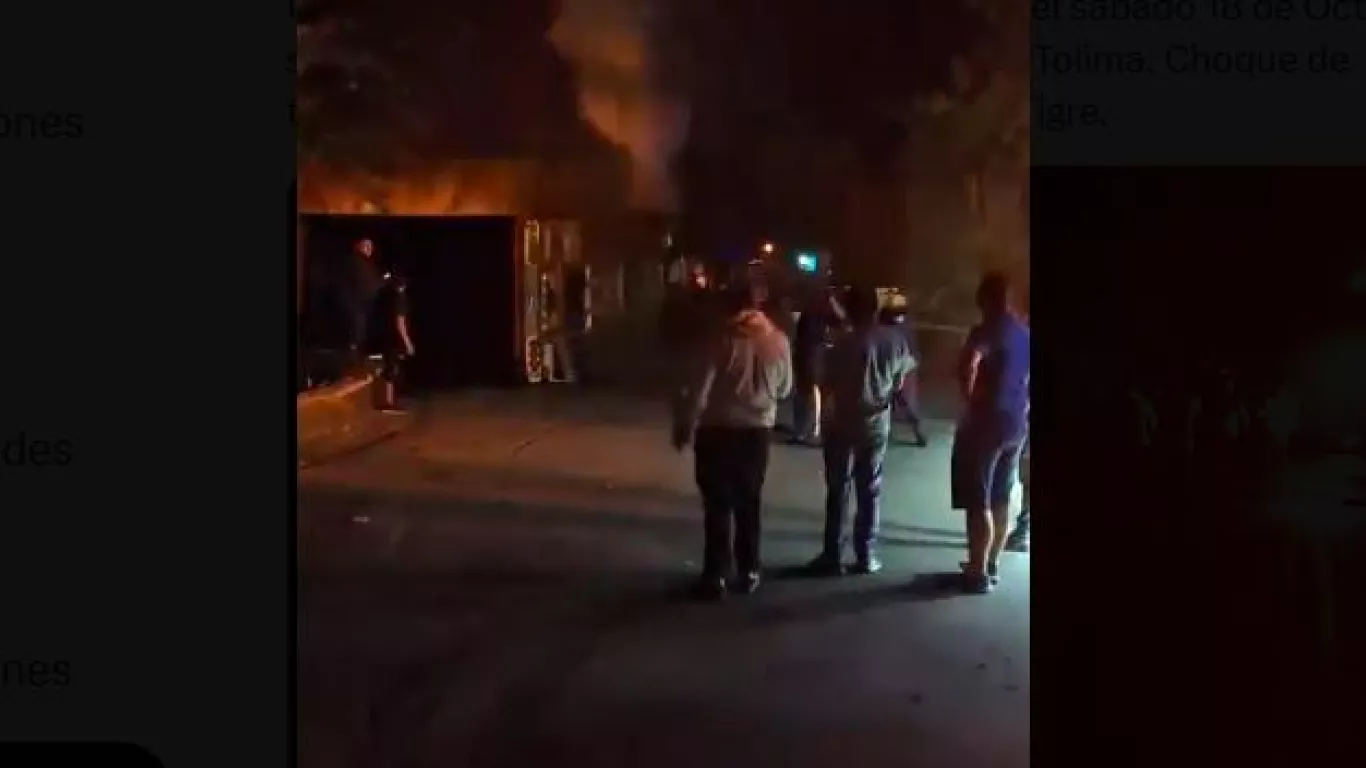 Choque de tractomulas en el sector conocido como El Tigre.