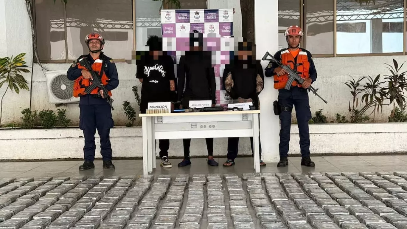 Incautación de cocaína.
