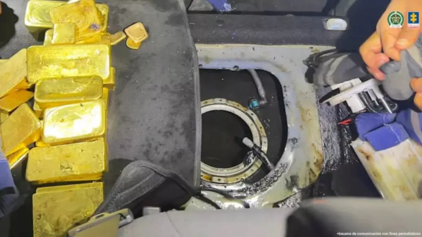 Lingotes de oro incautados