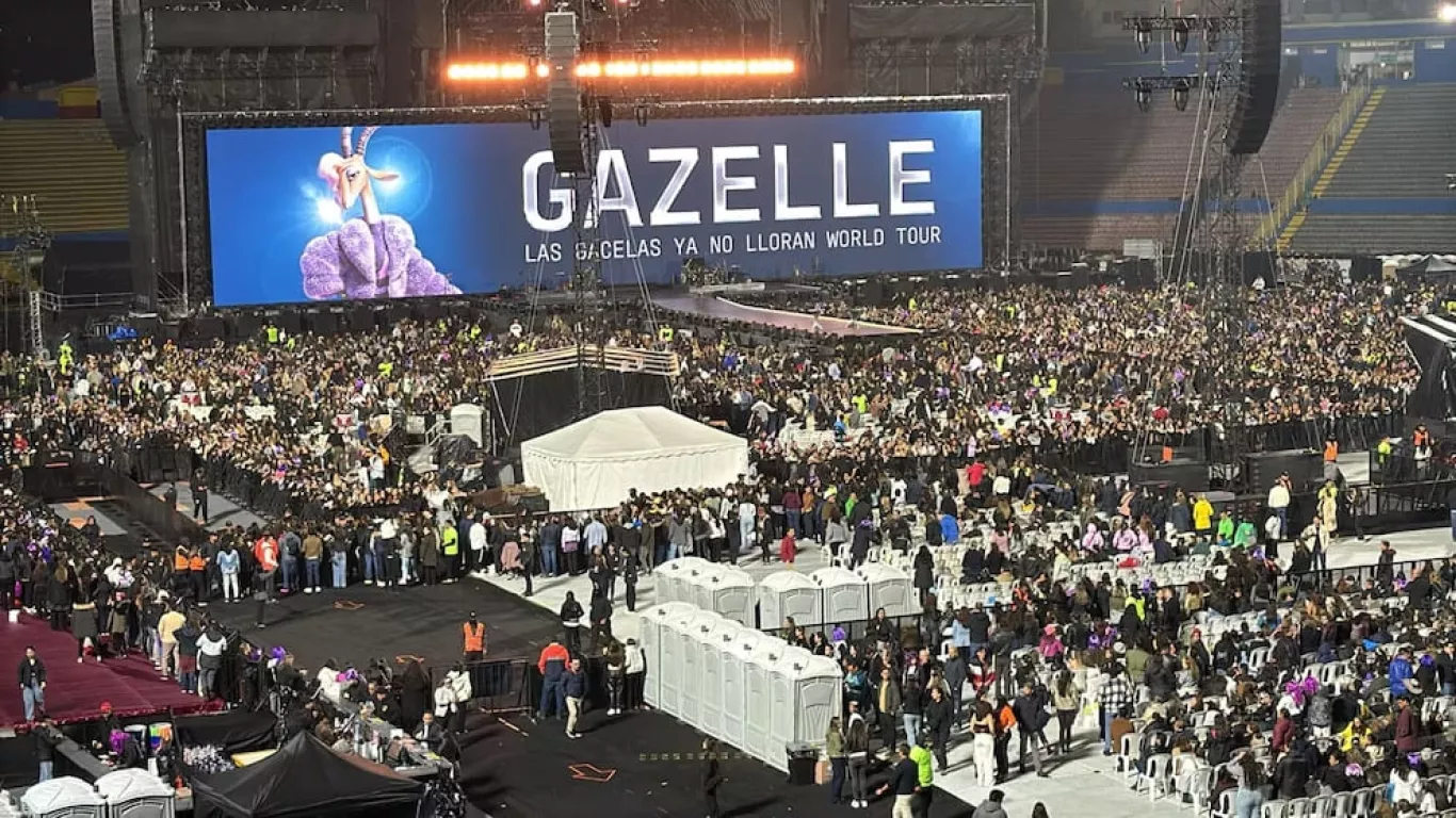 Presentación durante el concierto en Quito, Ecuador