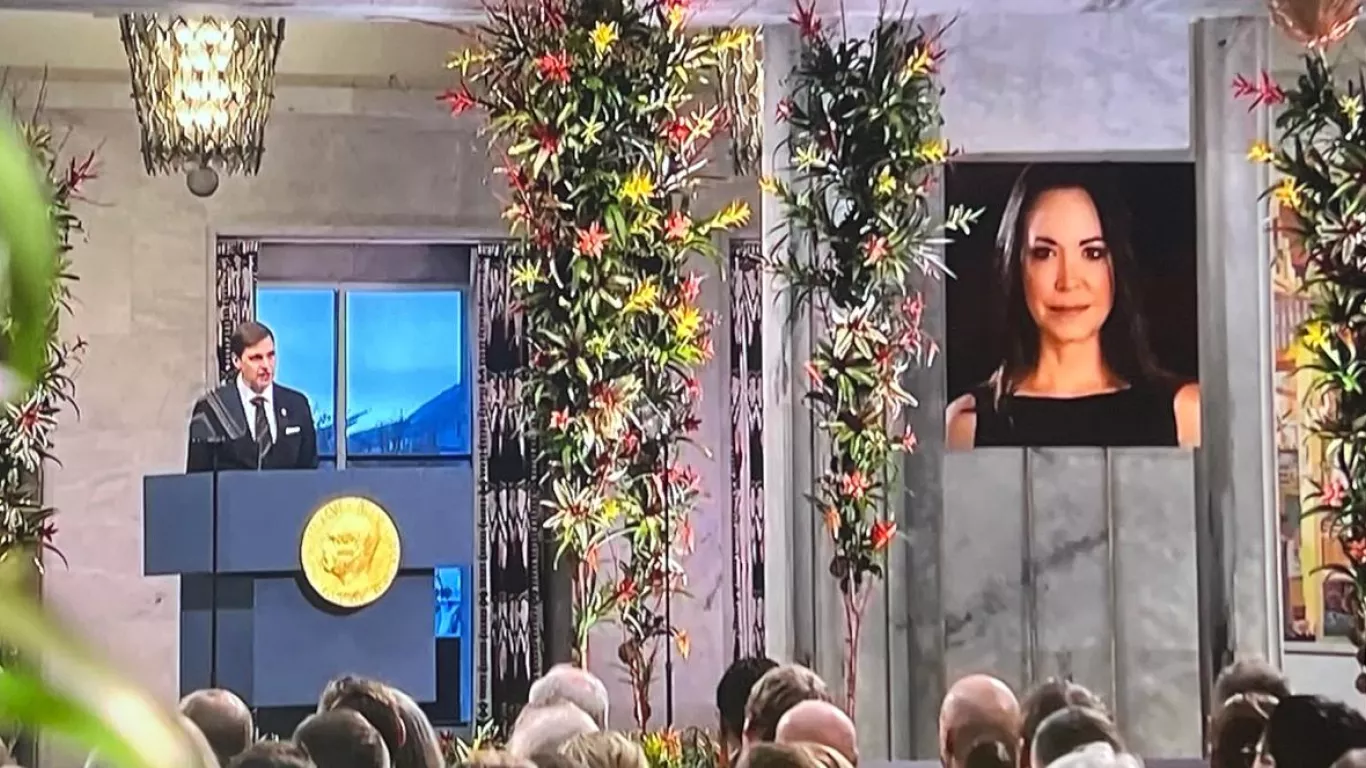 Ceremonia de entrega del Nobel de la Paz 2025 a Maria Corina Machado