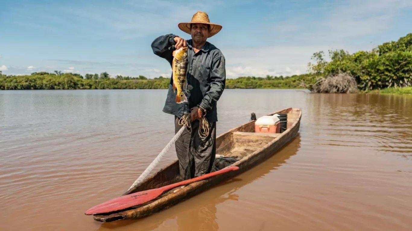 Pescador de la zona del Llano