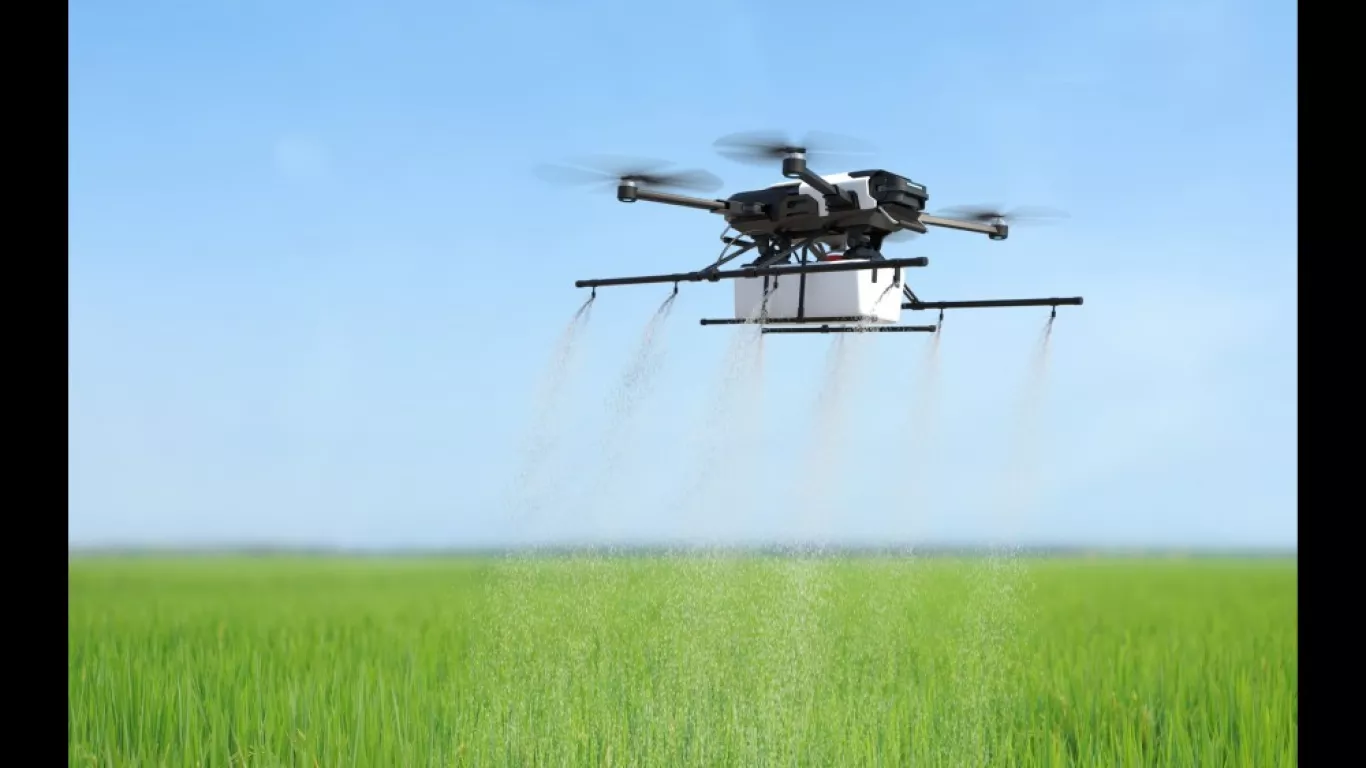 Dron aspersión