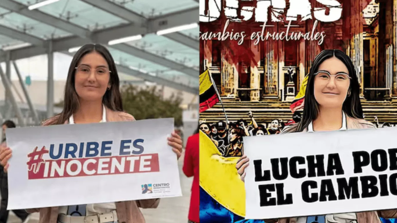 Imagen de María Alejandra Vallejos presuntamente alterada por el ELN