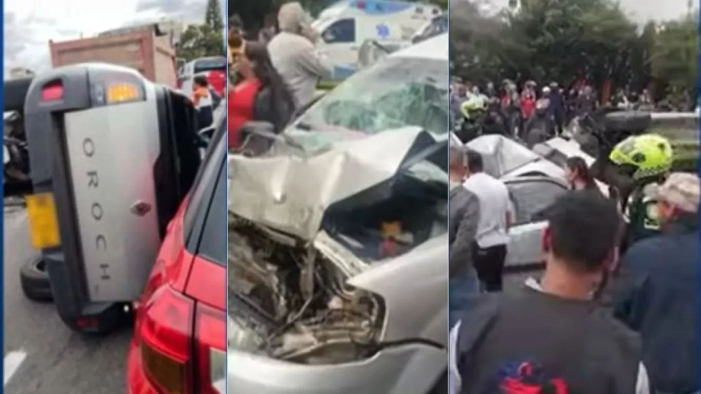 Accidente en la Av 68 en Bogotá