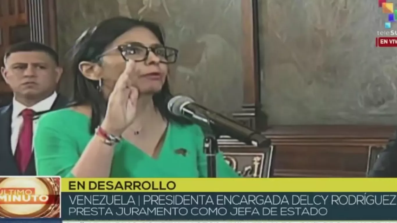 Delcy Rodríguez asume la presidencia encargada de Venezuela tras captura de  Nicolás Maduro