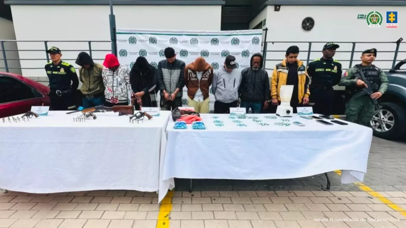 Sospechosos de participar en seis homicidios. Tomada de Fiscalía