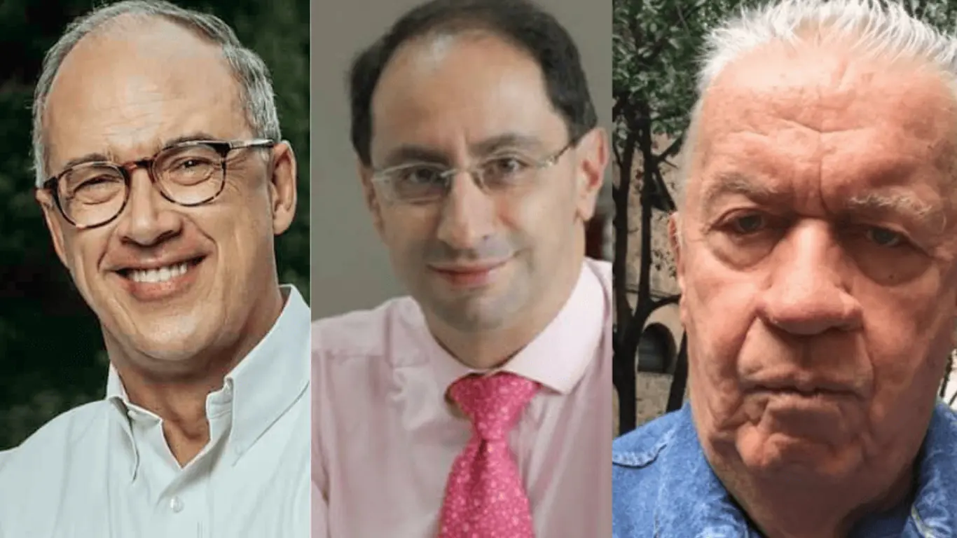 Tres exministros de Hacienda: Juan Carlos Echeverry, José Manuel Restrepo y Rudolf Hommes