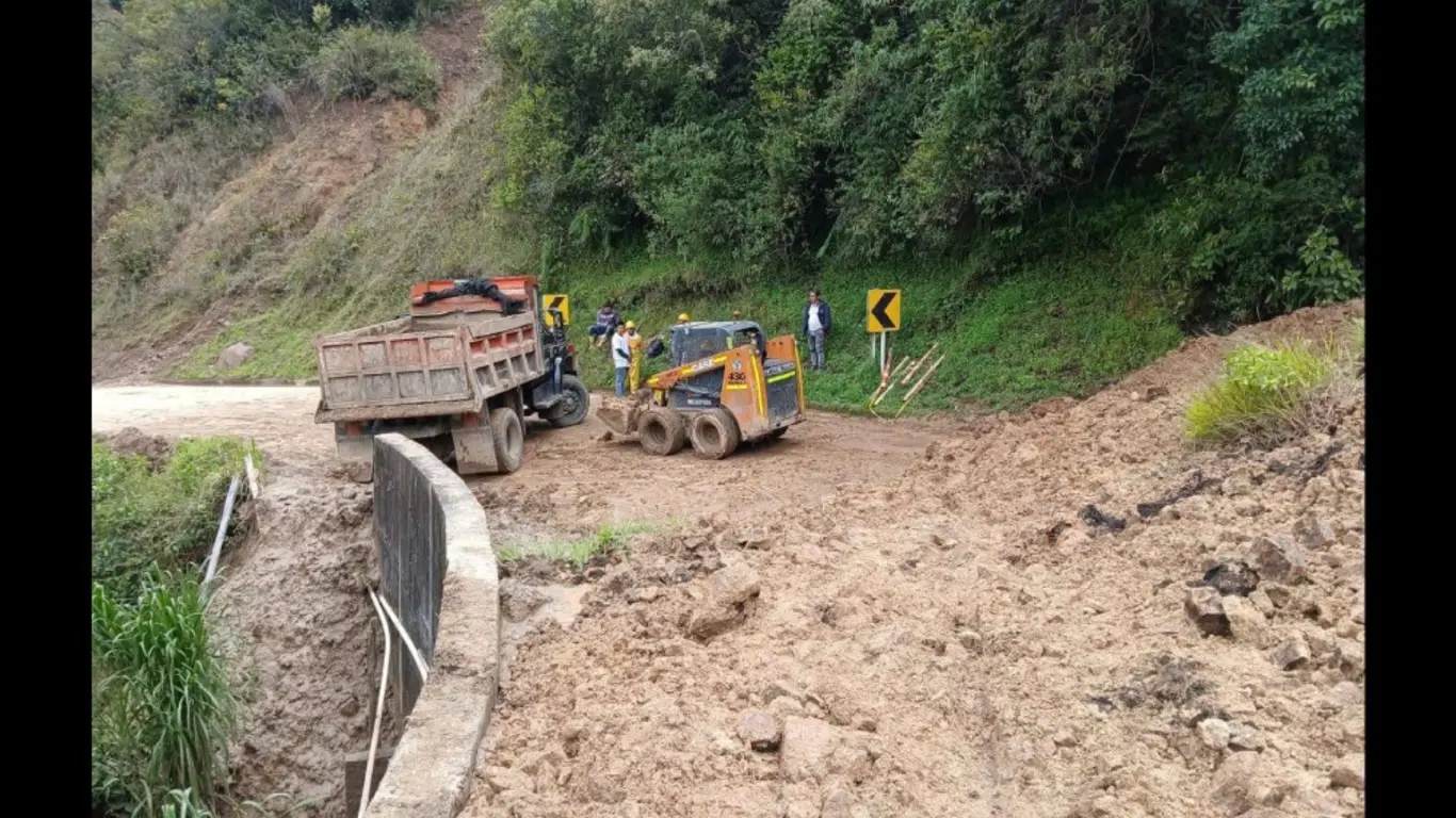 Vías cerradas por lluvias