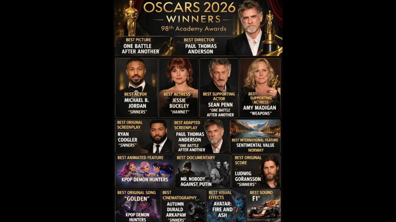 Ganadores Oscars 2026
