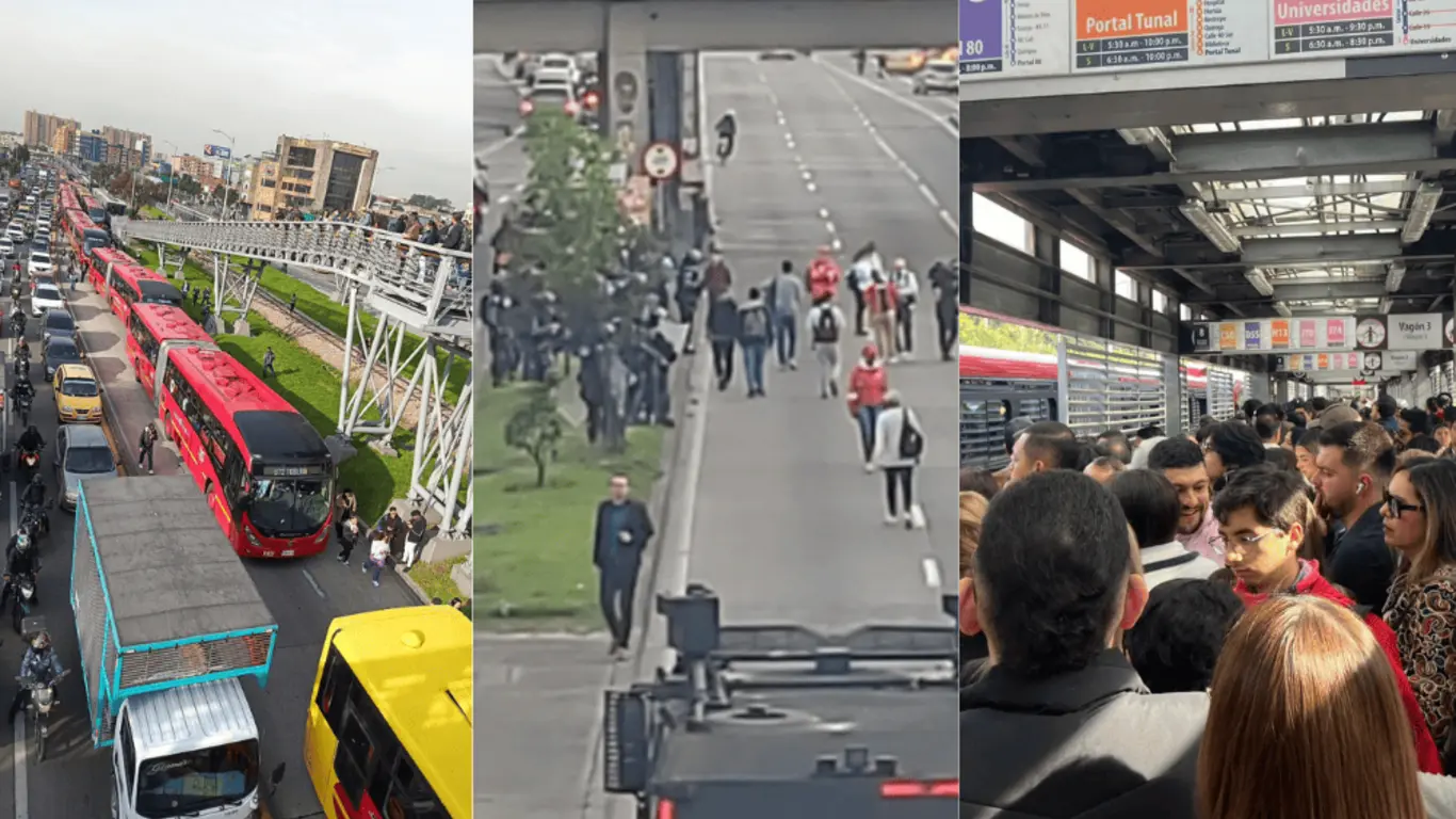 Bloqueos y congestión en Transmilenio 26