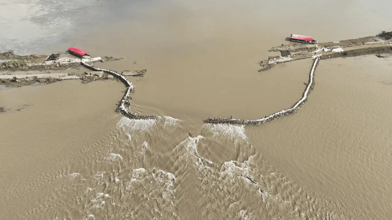 Dique artesanal en Córdoba