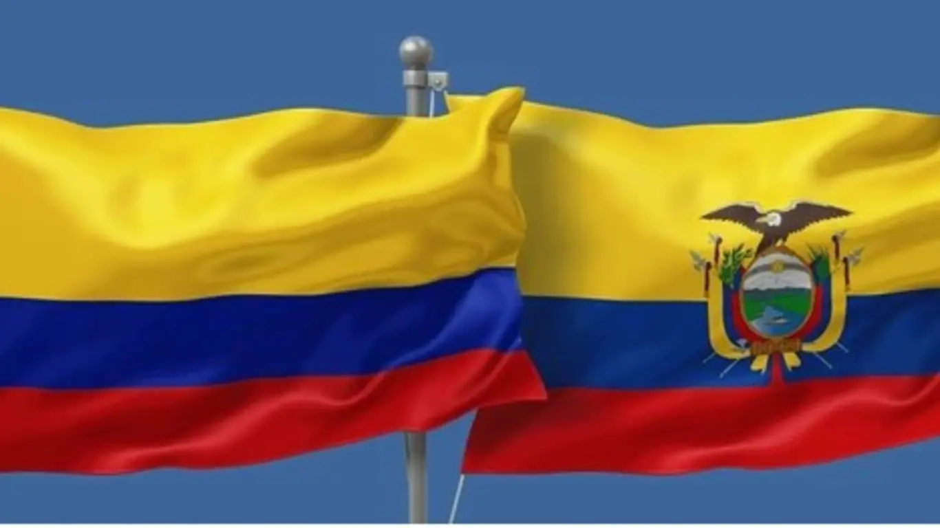 Banderas Colombia y Ecuador