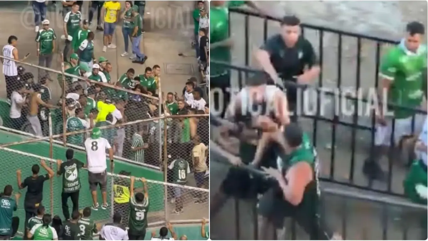 Pelea hinchas Cali