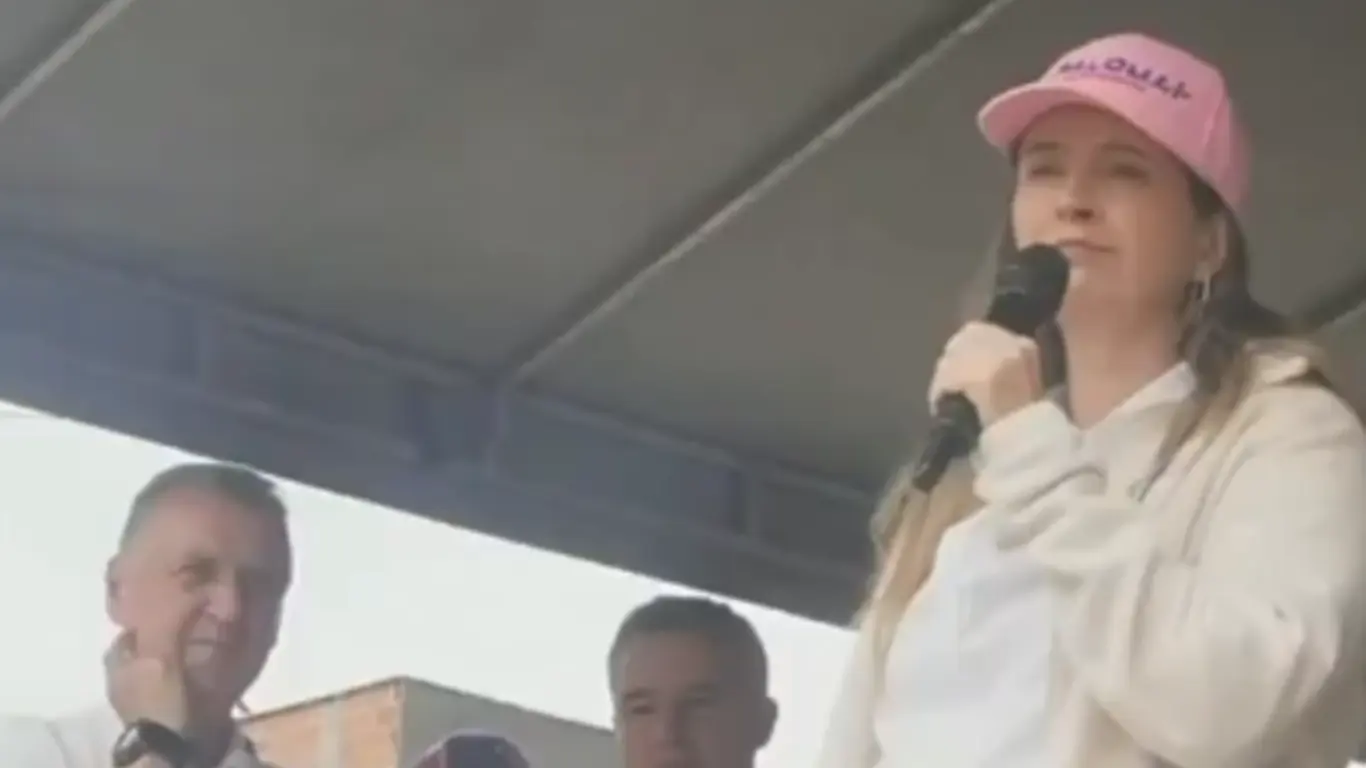 Paloma Valencia, candidata presidencial por el Centro Democrático, en Santa Rosa de Osos