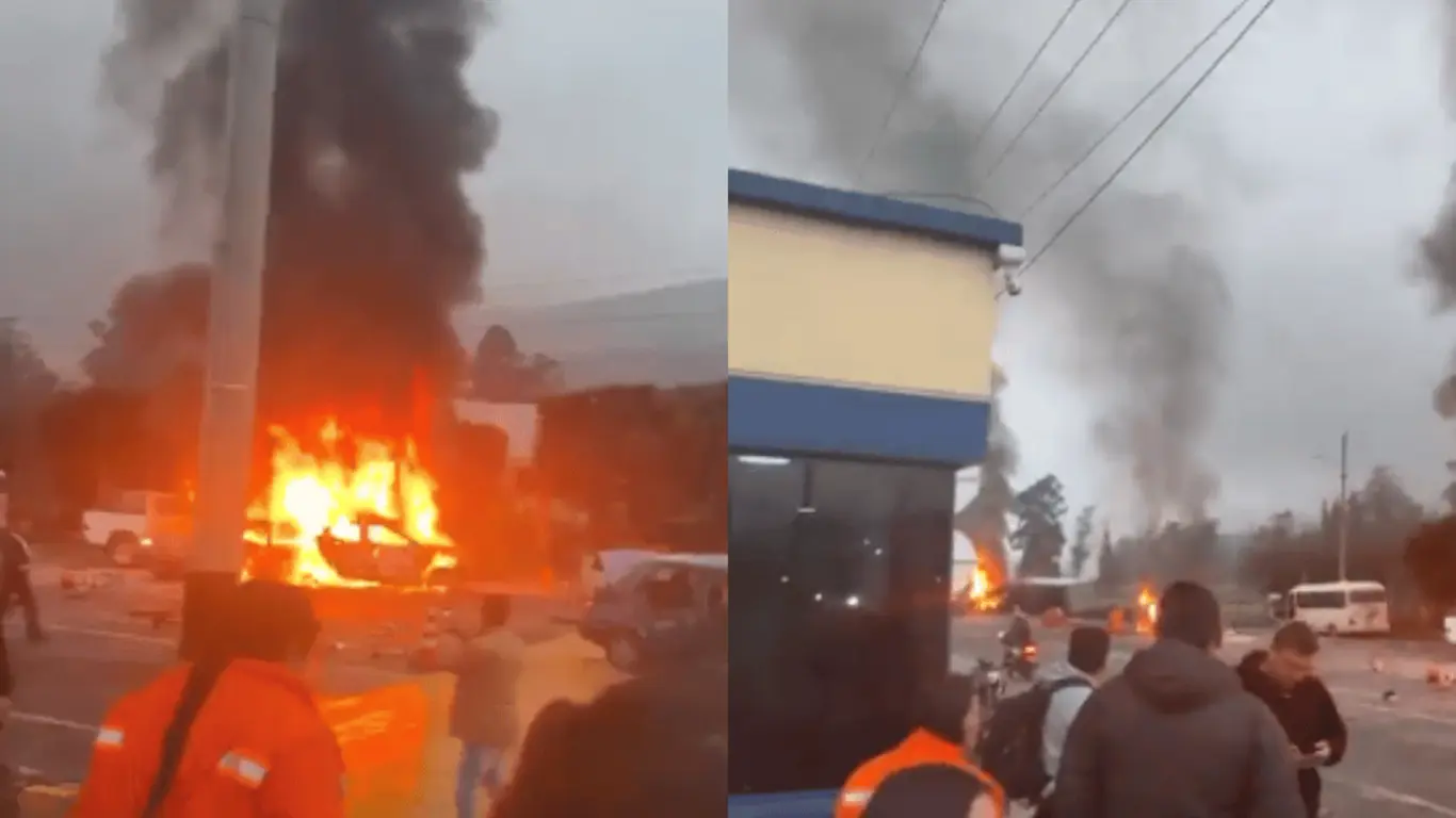 Explosión en peaje Zipaquirá–Ubaté