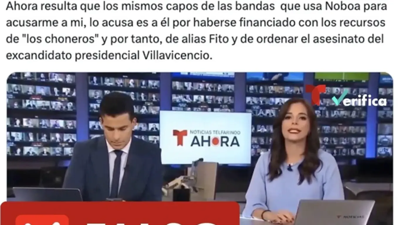 Imagen de nota falsa de Telemundo replicada por el presidente Petro