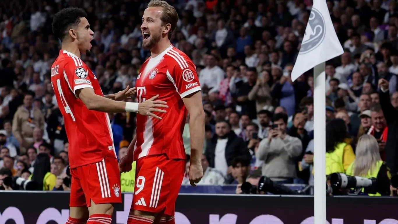 Luis Diaz en el triunfo 1-2 del Bayern Múnich sobre el Real Madrid