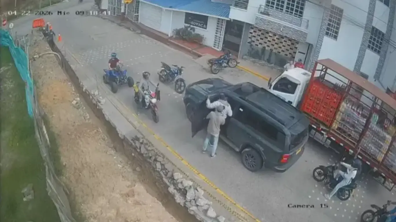 Imágenes de la cámara de seguridad en el momento del secuestro en Ocaña 