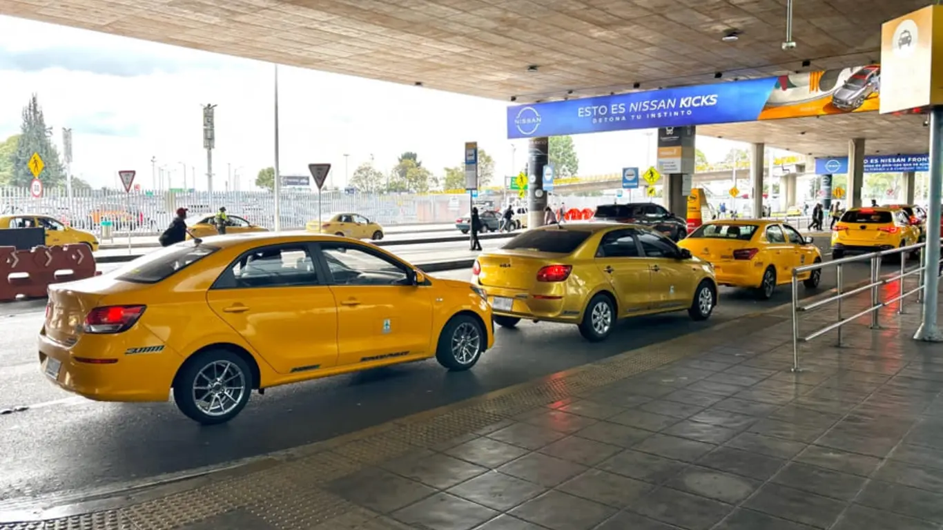 Taxis en el Aeropuerto El Dorado de Bogotá