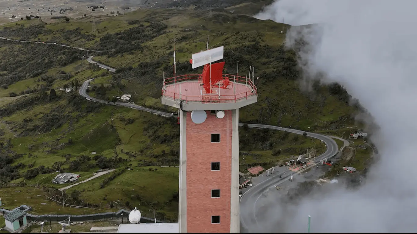 Radar de la Aerocivil en Santander