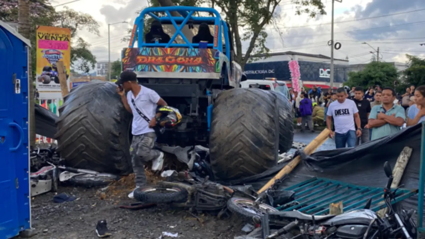 accidente  Monster Truck