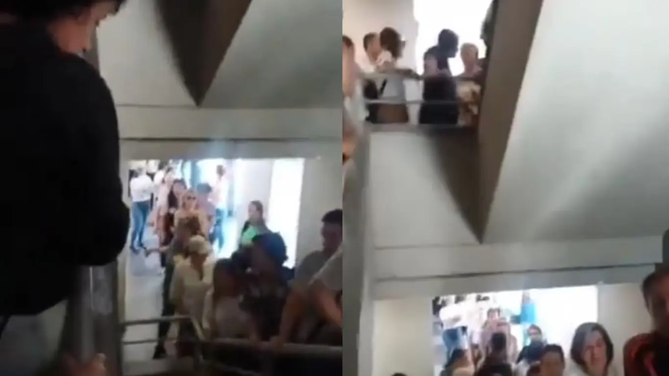 Caos en puesto de votación del centro comercial San Diego 