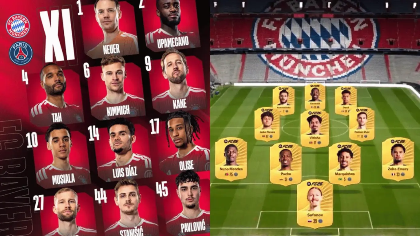 Bayern Múnich y PSG dejaron ver las alineaciones titulares 
