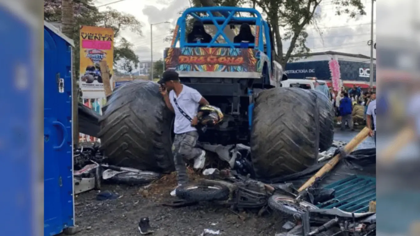 Accidente de Monster Truck en Popayán