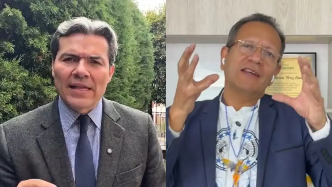 Mauricio Pava, abogado de Thomas Greg & Sons y Luis Guillermo Pérez Casas, abogado del Pacto Histórico