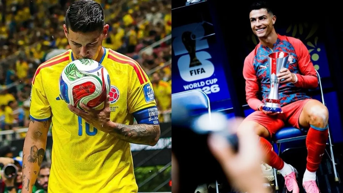 James Rodríguez y Cristiano Ronaldo