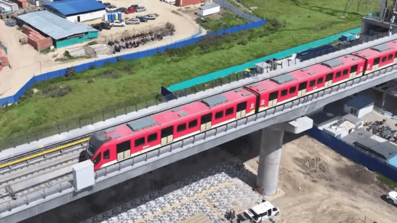 Pruebas del Metro de Bogotá hasta 80km por hora