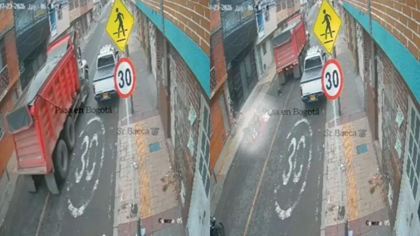 Motociclista embarazada murió tras ser arrollada por una volqueta en Bogotá