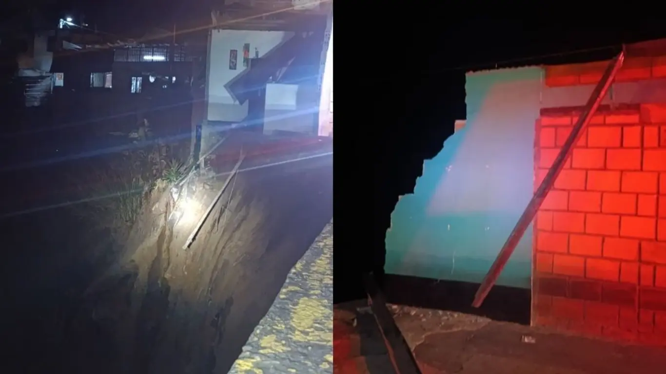 Vivienda colapsó tras deslizamiento de tierra en Cajamarca