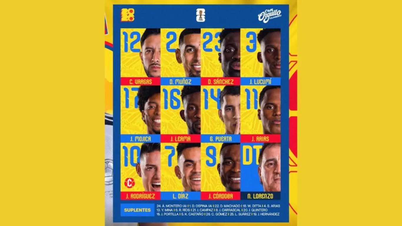 alineación Colombia vs Ghana