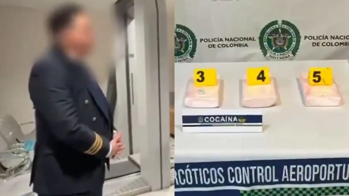 Falso piloto con cocaína