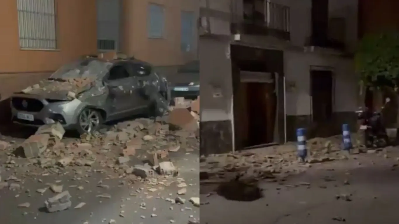 Terremoto en España deja daños en edificaciones