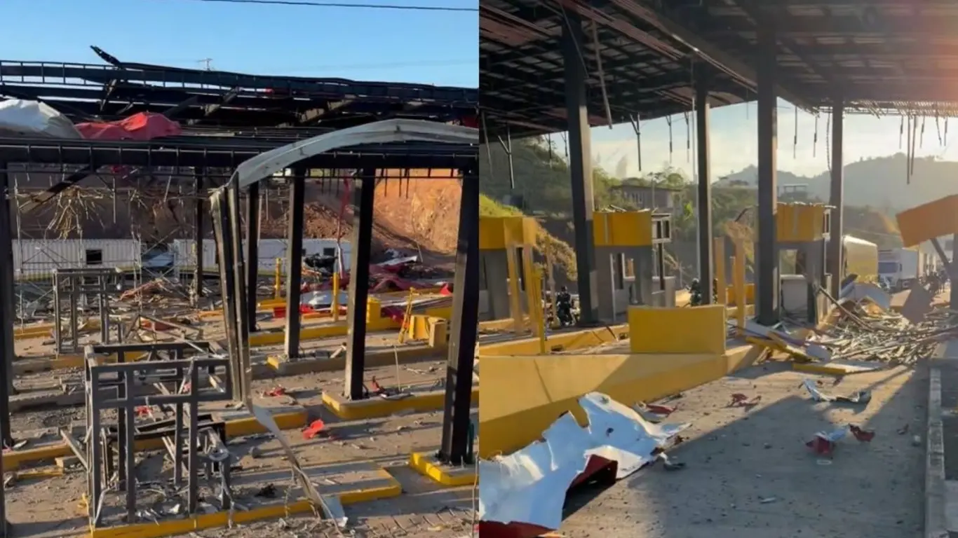 Ataque con explosivos destruye peaje del municipio de Mondomo en la vía Panamericana